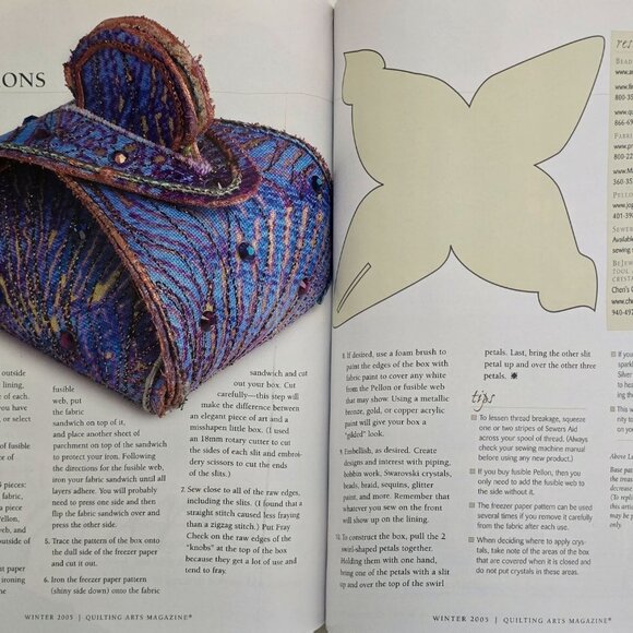 Quilting Arts Magazine Winter 2005 Creative Self-Portrait Quilts Knit Stitch And - Picture 13 of 15